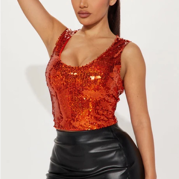 Fashion Nova Dessa Sequin Top - Picture 1 of 16